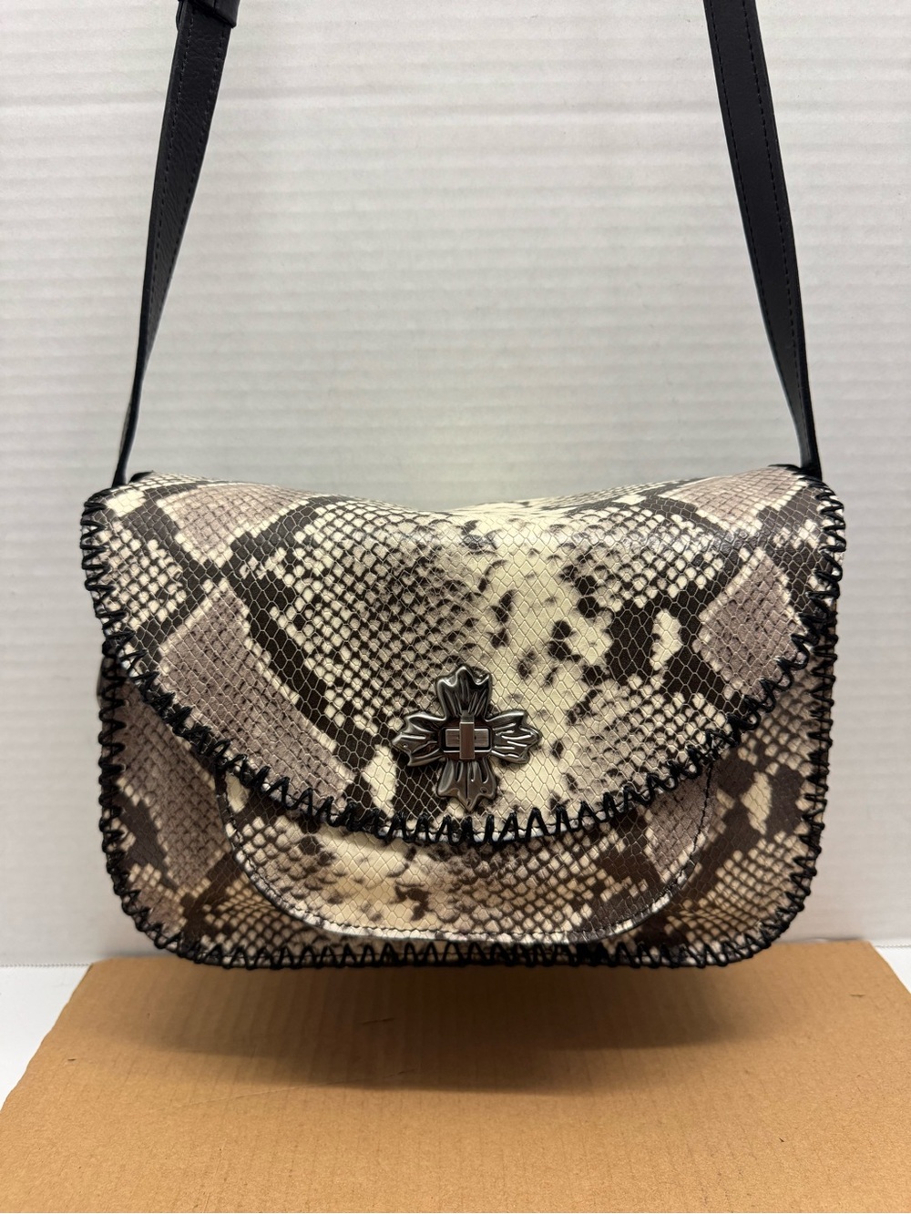 Patricia Nash Beaumont Leather Flap Crossbody Bag